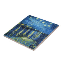 Azulejo Noche estrellada sobre el Rhone Vincent van Gogh