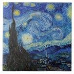 Azulejo Noche estrellada, Vincent van Gogh<br><div class="desc">Vincent Willem van Gogh (30 de marzo de 1853 a 29 de julio de 1890) fue un pintor holandés post-impresionista que figura entre las figuras más famosas e influyentes de la historia del arte occidental. En poco más de una década, creó cerca de 2.100 obras de arte, incluyendo cerca de...</div>