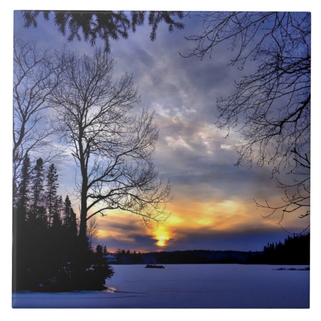 Azulejo Noche helada de invierno (Frente)