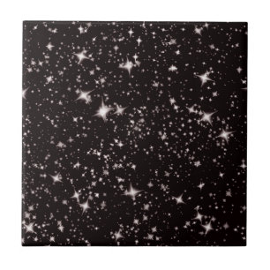 Azulejo noche negra de estrellas
