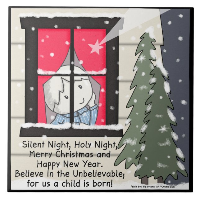 Azulejo Noche silenciosa, noche sagrada (Frente)