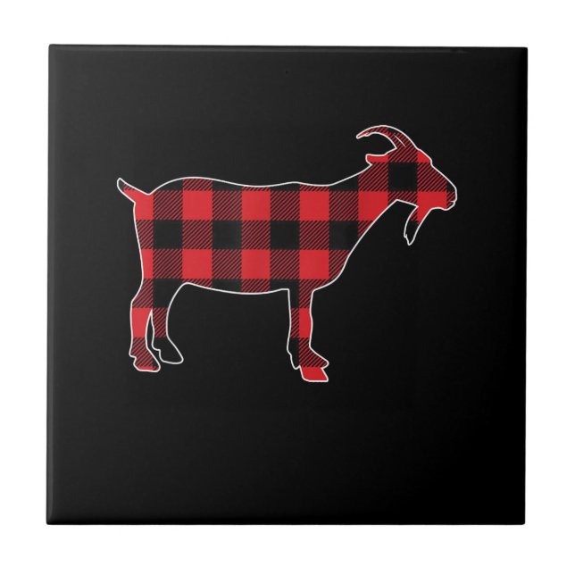 Azulejo Nochebuena de cabra roja (Frente)
