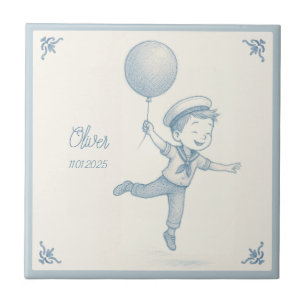 Azulejo Nombre de bebé niño personalizado