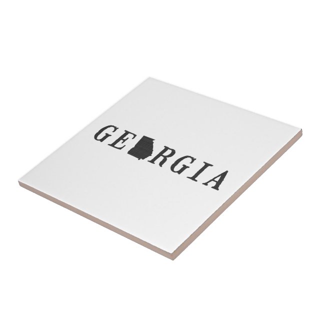 Azulejo Nombre de Georgia con letra en forma de estado (Lado)
