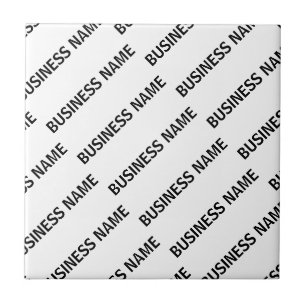 Azulejo Nombre de tu empresa Patrón Blanco y negro