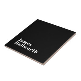 Azulejo Nombre moderno retro editable elegante (u otro tex