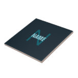 Azulejo Nombre monogramado de Personalizable negrita simpl<br><div class="desc">Monograma de nombre de personalizable,  edite como desee.</div>