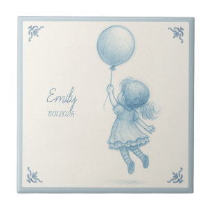 Azulejo Nombre personalizado de niña bebé personalizada