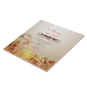 Azulejo Nombre personalizado y monja de año, 60º aniversar