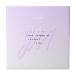 Azulejo Nombre profesional y plantilla de eslogan | Morado