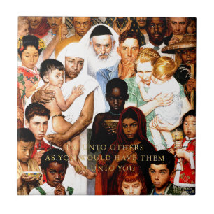 Azulejo Norma de oro (haga a otras) por Norman Rockwell