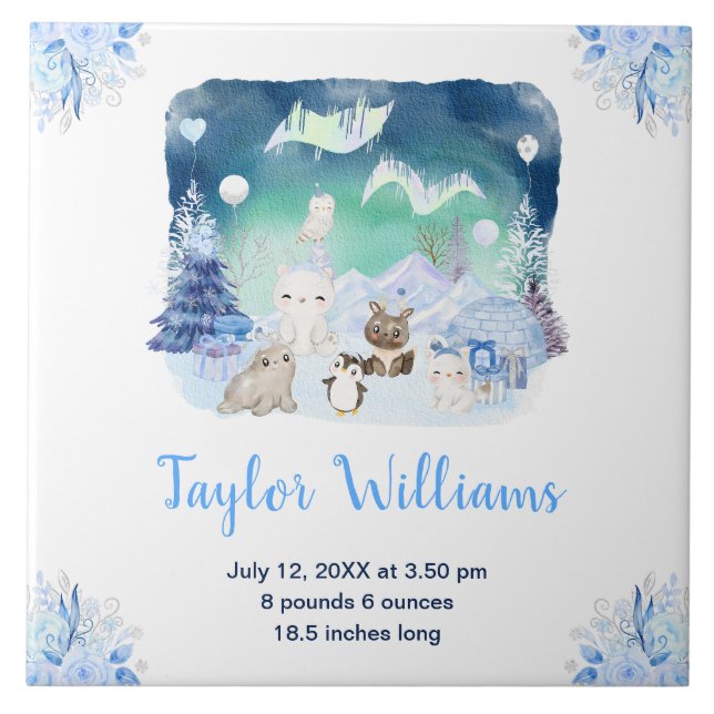 Azulejo Northern Lights Arctic Animals Birth Statistics (Frente)