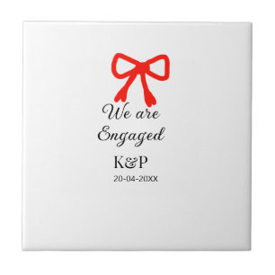 Azulejo Nos comprometemos a añadir nombre letra arco rojo 