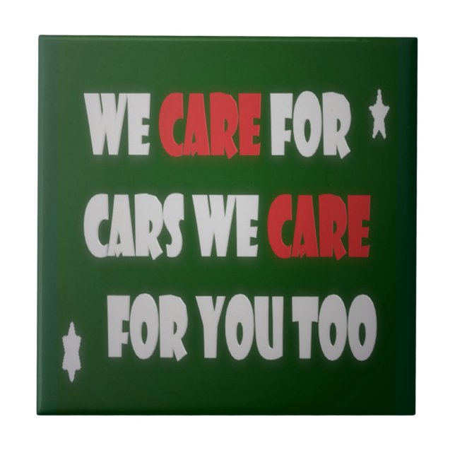 Azulejo Nos Preocupamos De Los Coches (Frente)