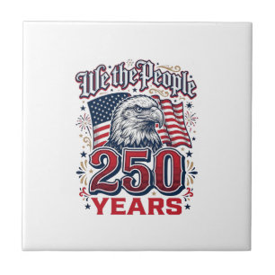 Azulejo Nosotros El Pueblo 250 Años Águila Patriótica Vint