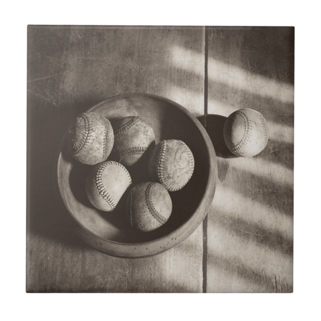Azulejo Nostalgia por el béisbol - Baseballs (Frente)