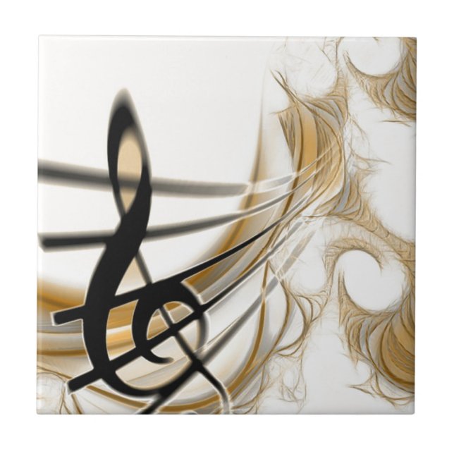 Azulejo Nota musical elegante (Frente)