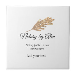 Azulejo Notario público agente de firma de préstamos añadi