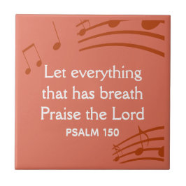 Azulejo NOTAS DE MÚSICA personalizado Terracotta Christian