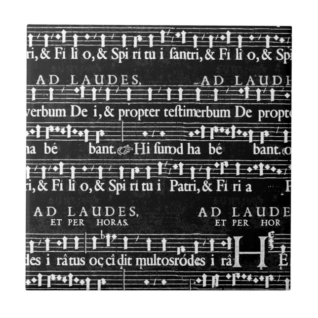 Azulejo notas musicales gruesas (Frente)