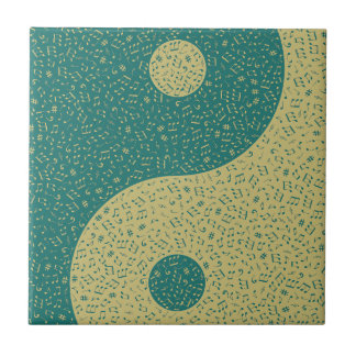 Azulejo Notas musicales Yin Yang
