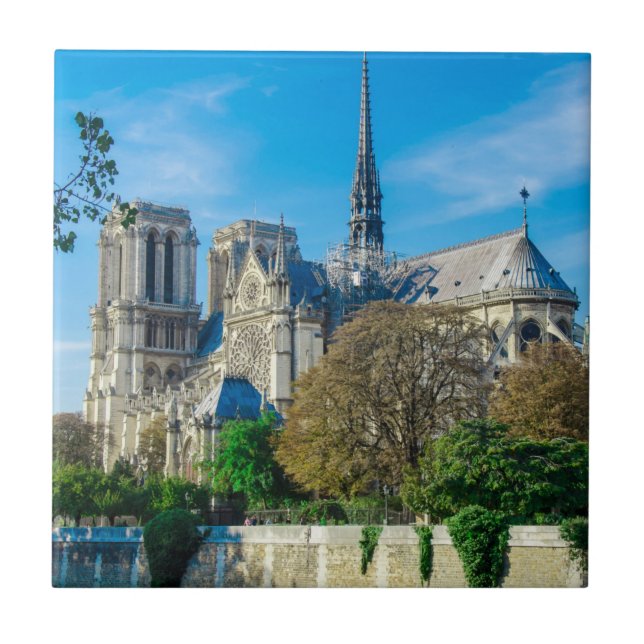 Azulejo Notre Dame de París en Francia (Frente)