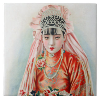 Azulejo Novia en rojo a Boda chino en Shanghai