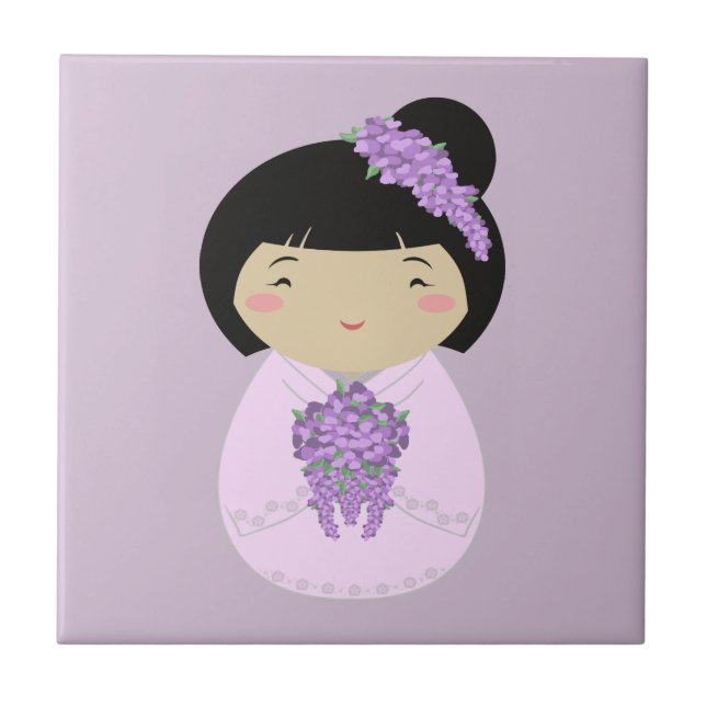 Azulejo Novia misteriosa de Kokeshi (Frente)