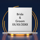 Azulejo Novia y novio personalizado con fecha<br><div class="desc">Bride y Groom personalizados con baldosas de cerámica Date. Personalice esta plantilla con su foto y texto. Editarlo para realizar más cambios.</div>