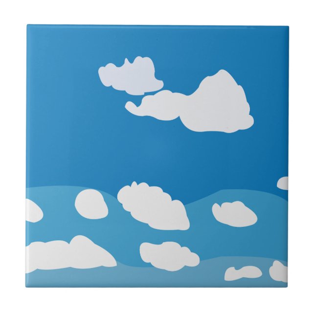 Azulejo Nube de Cielo Azul (Frente)