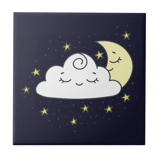 Azulejo Nube y luna (Frente)