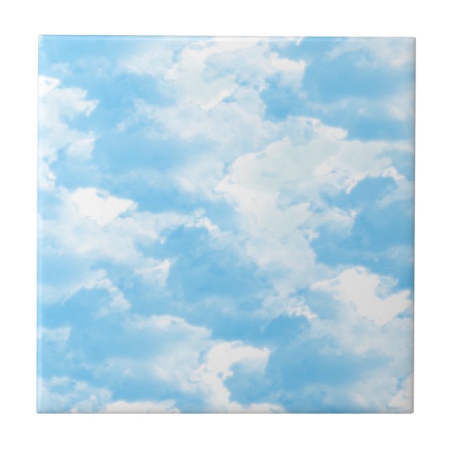 Azulejo Nubes de cielo azul (Frente)