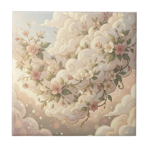Azulejo Nubes Florales Soñadoras Flor de Cerezo