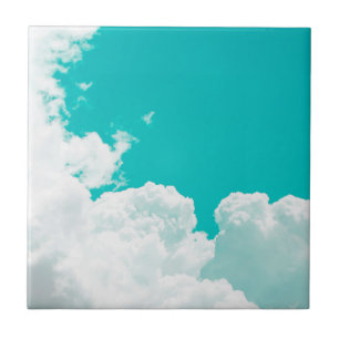Azulejo Nubes turquesa azul cielo verde