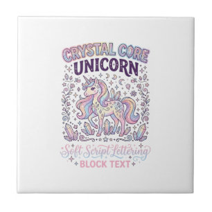 Azulejo Núcleo de Cristal Unicornio Diseño de Vector Adora
