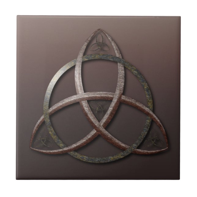 Azulejo Nudo céltico de la trinidad (Frente)