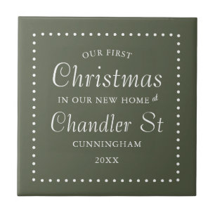 Azulejo Nuestra primera Navidad en nuestro nuevo hogar sim