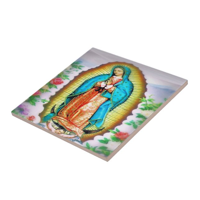Azulejo Nuestra Señora de la Flora de Guadalupe (Lado)