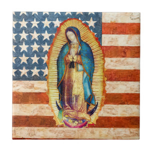 Azulejo Nuestra Señora de la Virgen de Guadalupe María B