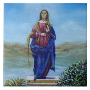 Azulejo NUESTRA SEÑORA DE LIGERA Madonna de inmaculada con