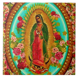 Azulejo Nuestra Señora Guadalupe Santa Virgen María