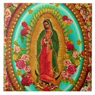 Azulejo Nuestra Señora Guadalupe Santa Virgen María
