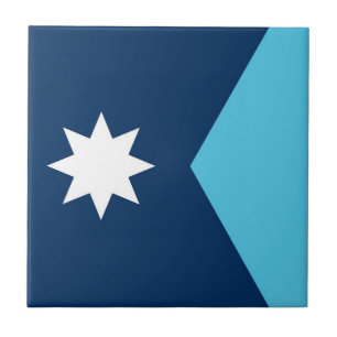 Azulejo nueva bandera del estado de Minnesota símbolo EE.