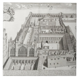 Azulejo Nueva universidad, Oxford, de "Oxonia Illustrata",