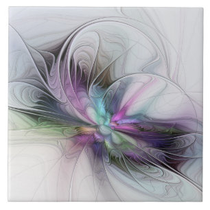 Azulejo Nueva vida, arte de fantasía abstracto fractal col
