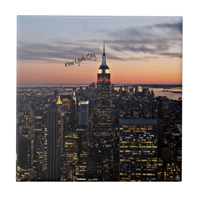 Azulejo Nueva York de noche (Frente)