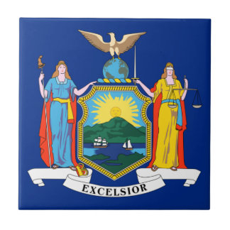 Azulejo Nueva York: El Estado Imperio, casa de bandera gra