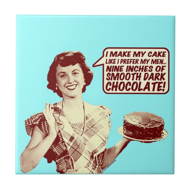 Azulejo Nueve pulgadas de chocolate negro suave (Frente)