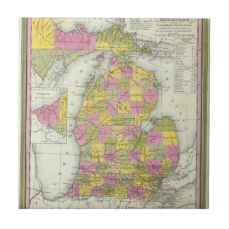 Azulejo Nuevo mapa de Michigan 2