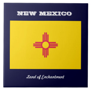 Azulejo Nuevo México, bandera y lema